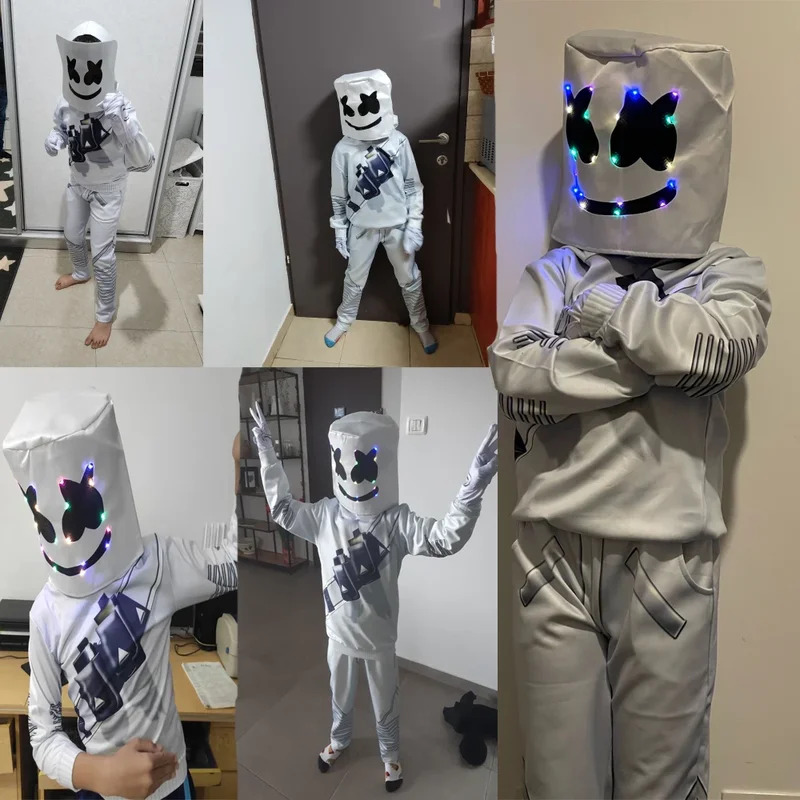 Led Gloves Music - l2025l Новый Косплей Хэллоуин Marshmellow DJ