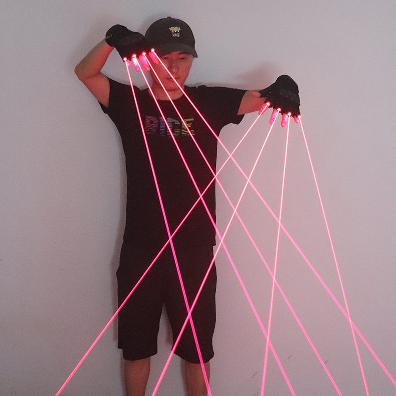 Красные лазерные перчатки 650  – обзор и цена Led Gloves Music